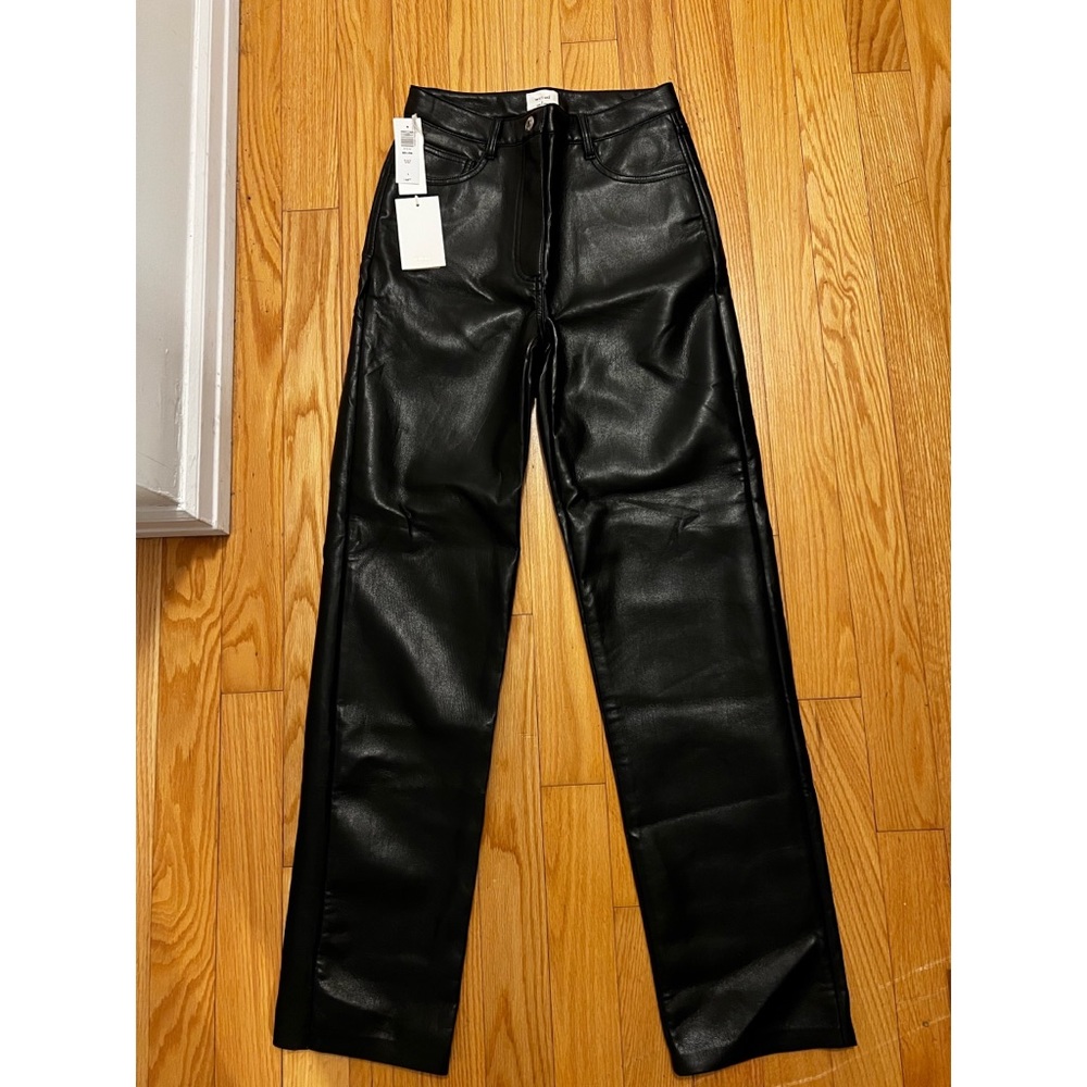 NWT Wilfred Black Melina Leather Pant Sz 4